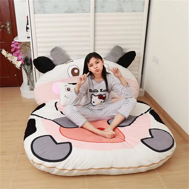 Cartoon Animals Tatami Sofa Bed Double And Kids Bean Bag Home Living Room And Bedroom Bean Bag Bed Warm Sleeping Bag Mattress