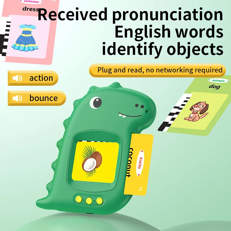 Talking Early Education Flash Card Machine Learning Language English Electronic Audio Book Toy Children Birthday Gift Toy