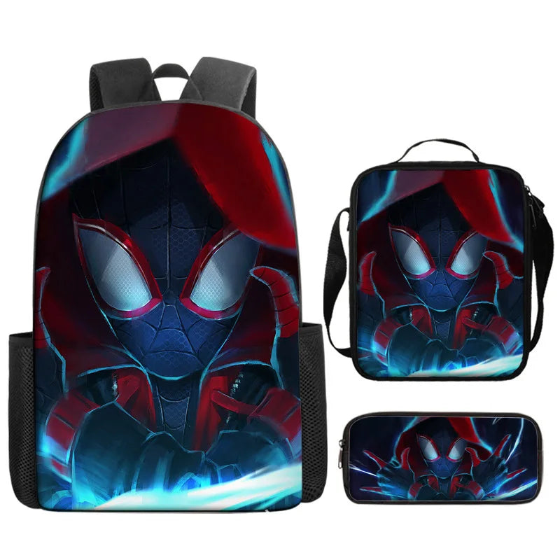 3pcs/set Kids Spiderman School Bags For Boys Girls 16inch Marvel Superhero Backpack Children Primary Book Bag Schoolbag