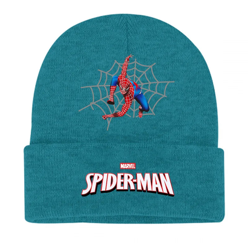 Disney Marvel Spiderman Spider Knitted Hat Cosplay Men's and Women's Warm Knitted Hat Youth Student Hat Winter