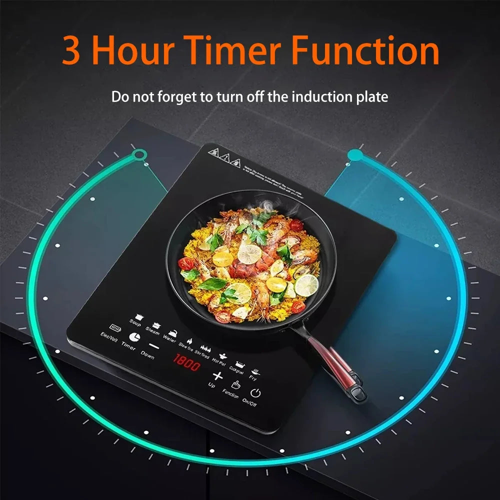 US110V/2200W household outdoor intelligent energy-saving induction cooker, can fry steak, hot milk, etc., easy kitchen