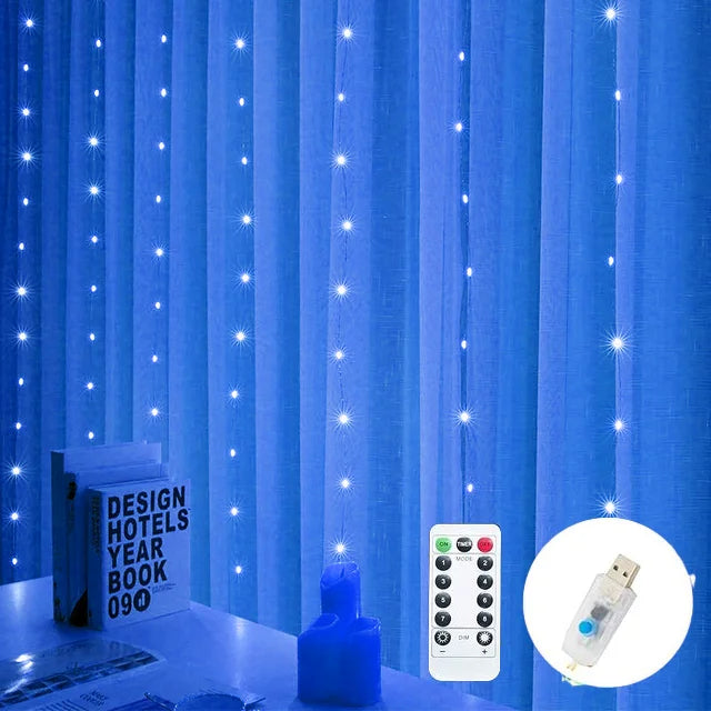 USB String Lights Holiday Wedding Fairy Light Garland Lights for Bedroom 3/4/6M Remote Control Curtain LED Christmas Decoration