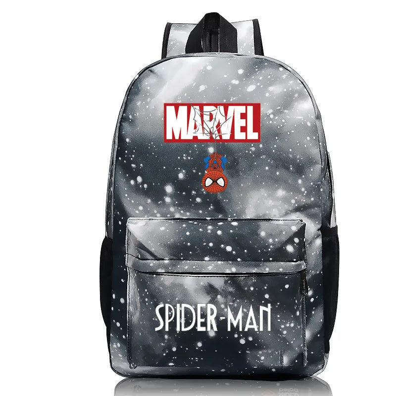 Disney Spider Man Night Light Backpack Backpack Backpack, Captain America Anime Game Peripheral Boy Cool Backpack