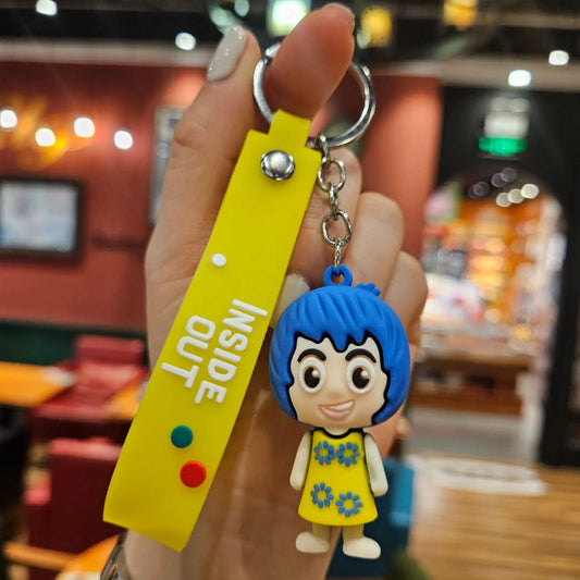 3D Cartoon Inside Out 2 Keychain Pendant Personality Creative Soft Glue Doll Cross-Border Sales Small Pendant