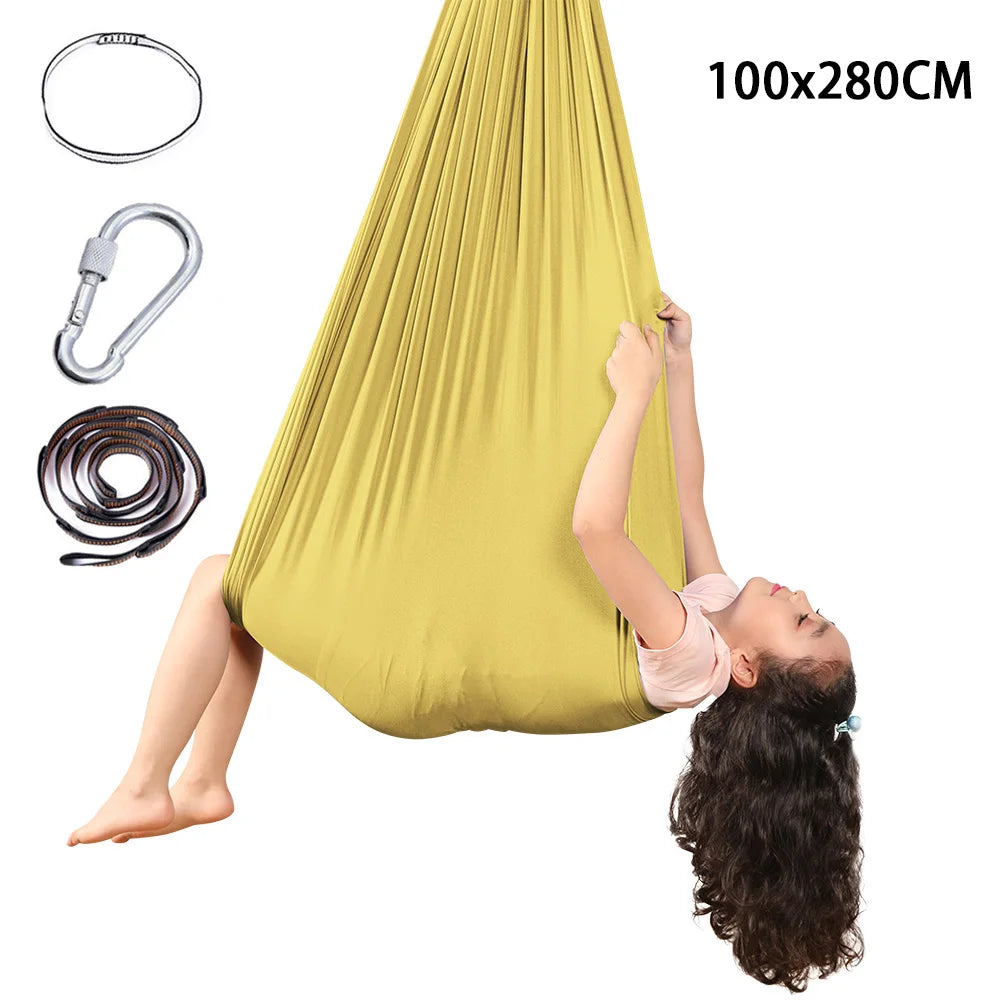 Snuggle Swing For Kids With Special Needs Adjustable Elastic Cuddle Up Therapy Swing Hammock Chair For Yoga Indoor rede de dorm