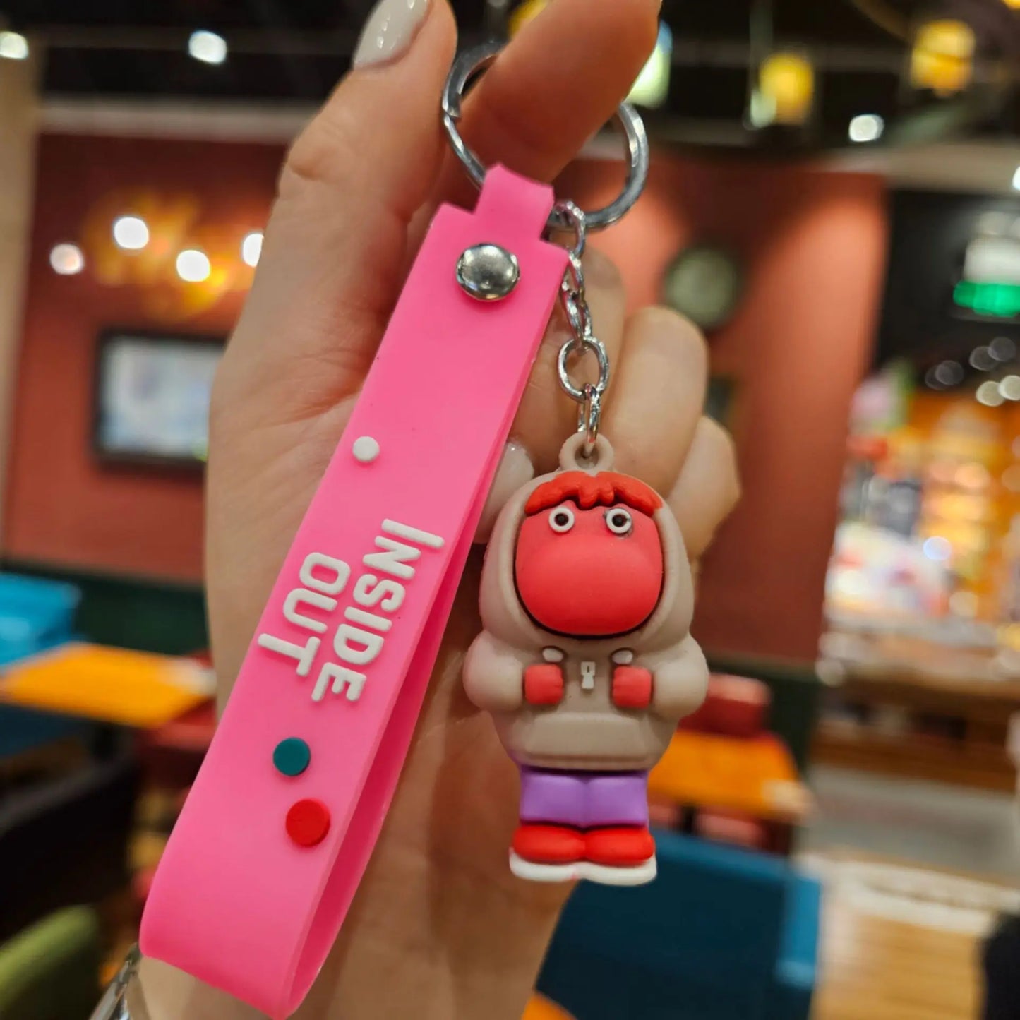 3D Cartoon Inside Out 2 Keychain Pendant Personality Creative Soft Glue Doll Cross-Border Sales Small Pendant