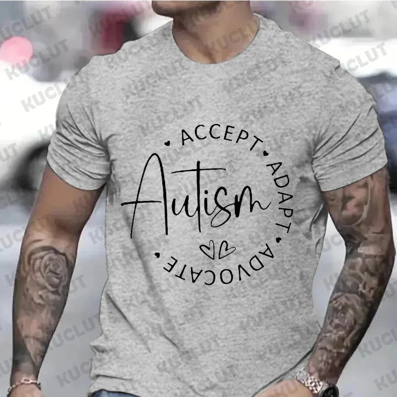 Autism Acceptance Shirt for Men Special Education Teacher Short Sleeve Tee Autism Awareness Month T-shirt Women Men Autism Tops