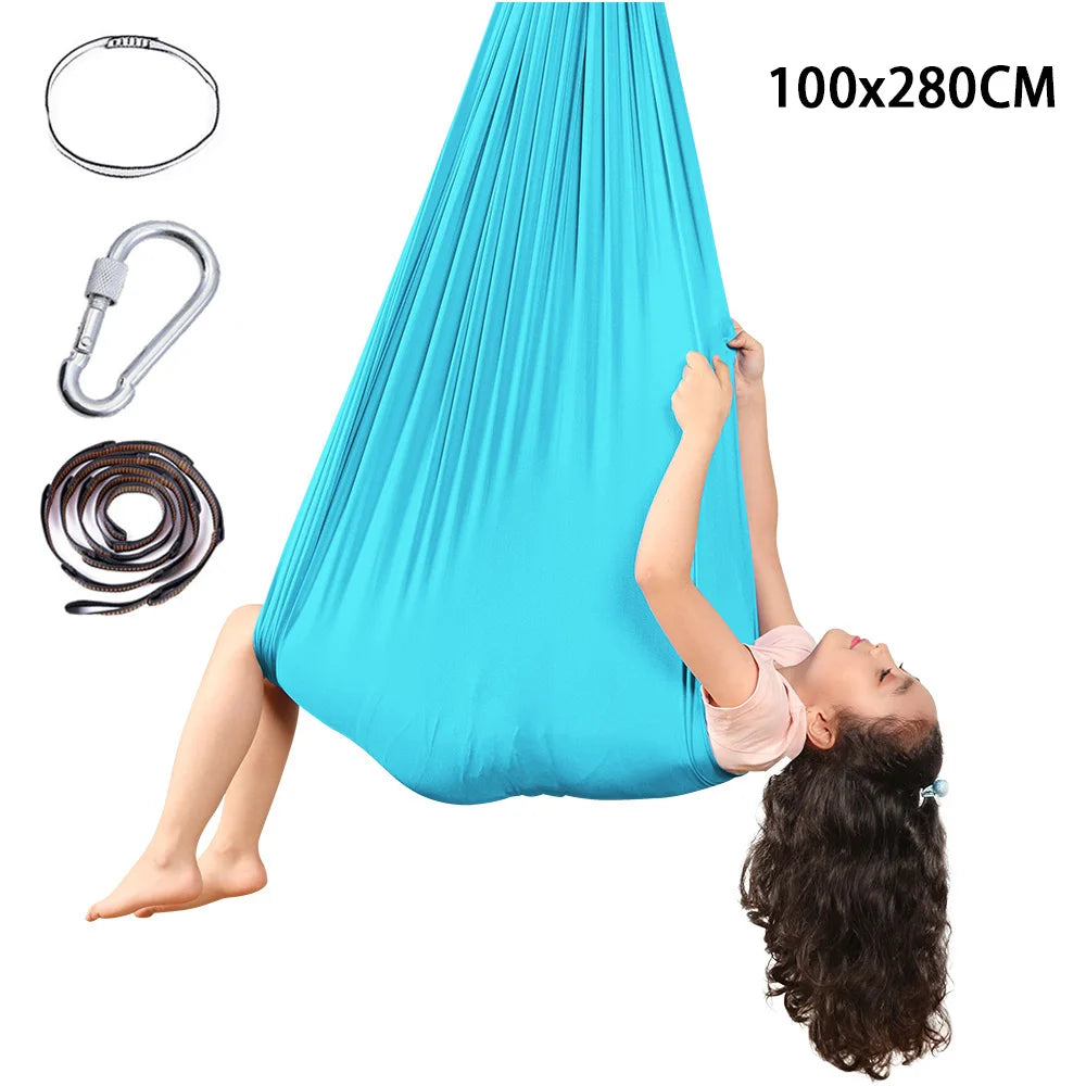 Snuggle Swing For Kids With Special Needs Adjustable Elastic Cuddle Up Therapy Swing Hammock Chair For Yoga Indoor rede de dorm